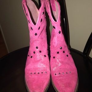 Ariat Girls Pink Sparkle Boots